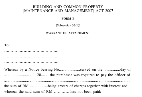 Building And Common Property Management Maintenance Act 2007